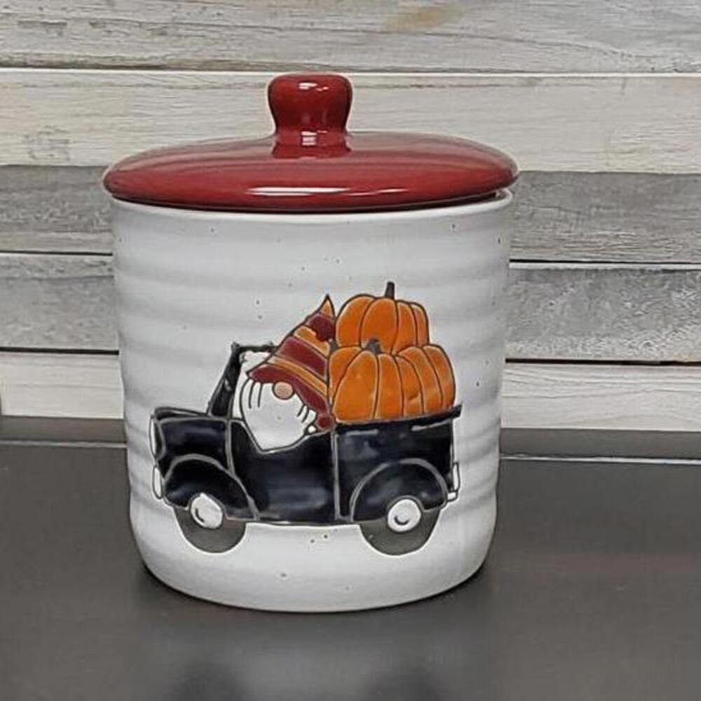 Gnome Truck Pumpkin Canister | Sheffield Home